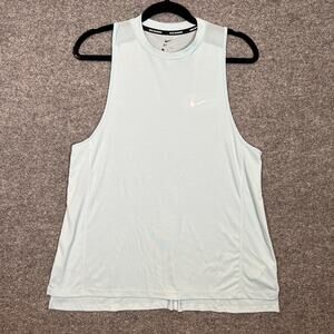 Nike Shirt Womens Large Blue Tank Top Racerback Performance Stretch Flowy